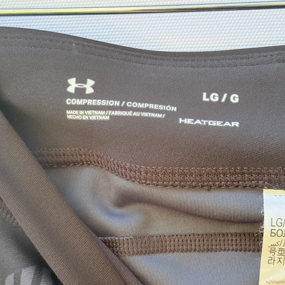 Under Armour‎ Womens Large Leggings HeatGear Compression Crop Athletic Running - Picture 6 of 8